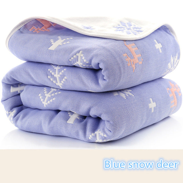 Baby Blankets Newborn Muslin Cotton 6 Layers Thick Swaddle Kids Receiving Blankets