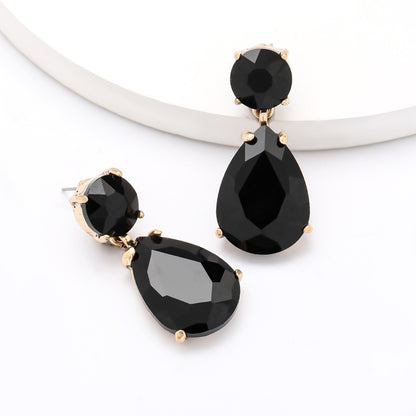 Drop-shaped alloy earrings for women