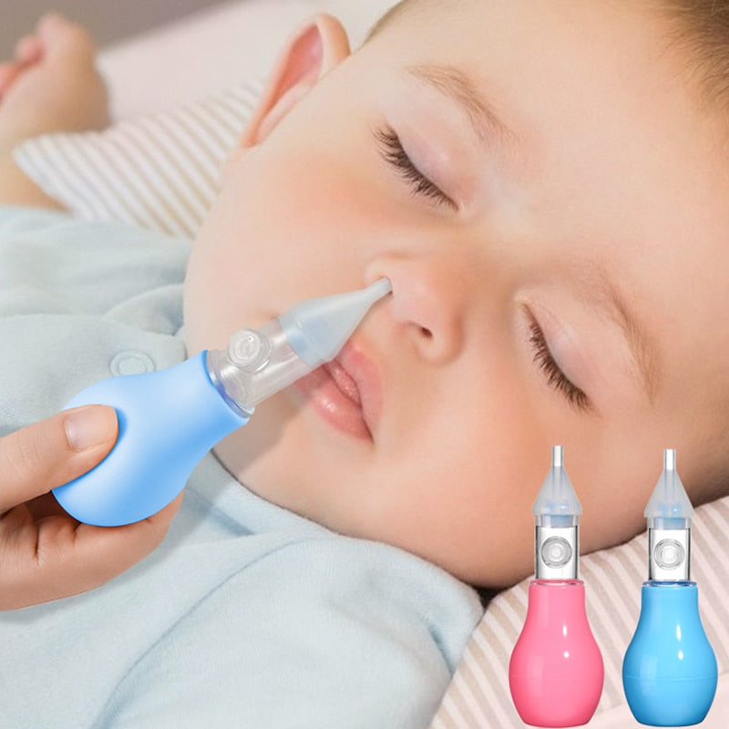 Infant silicone nasal aspirator pump type neonatal cold nasal mucus cleaner antibackflow