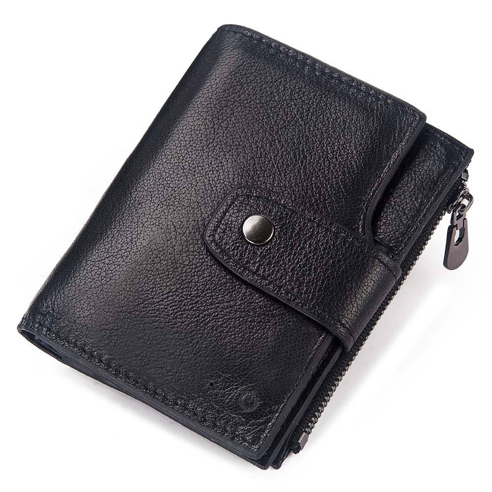 Smart Anti-Lost Wallet Men's Leather Wallet RFID Anti-theft Brush Coin Purse Bluetooth Link Multifunctional