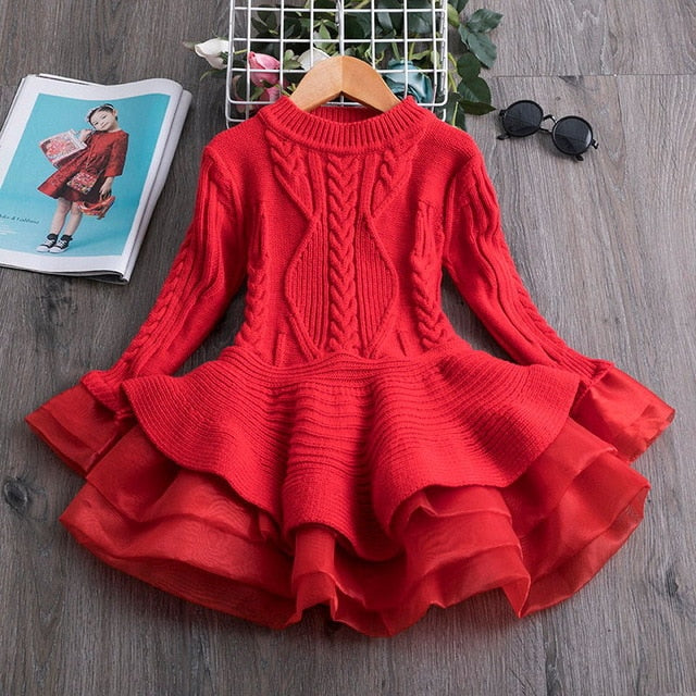 Girl Dress Christmas Party Long Sleeve Dresses For Girls New Year Clothing