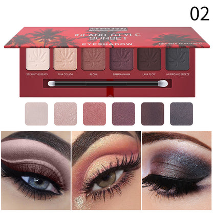 6 Color Pearlescent Matte Eye Shadow Plate