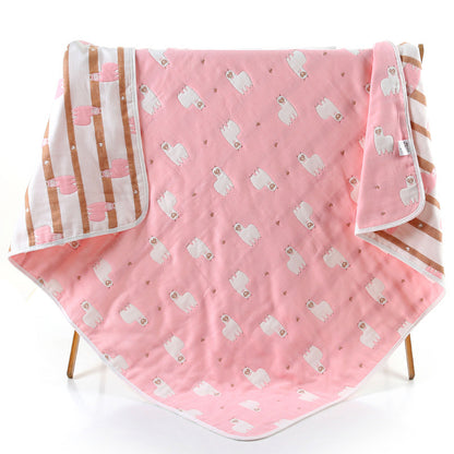 110*110cm Parent-child Baby Summer Bedding Sofa Quilt 100% Cotton Baby Blanket