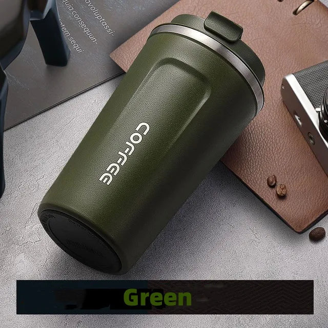 Stainless Steel Coffee Cup Travel Thermal Mug Leak-Proof Thermos