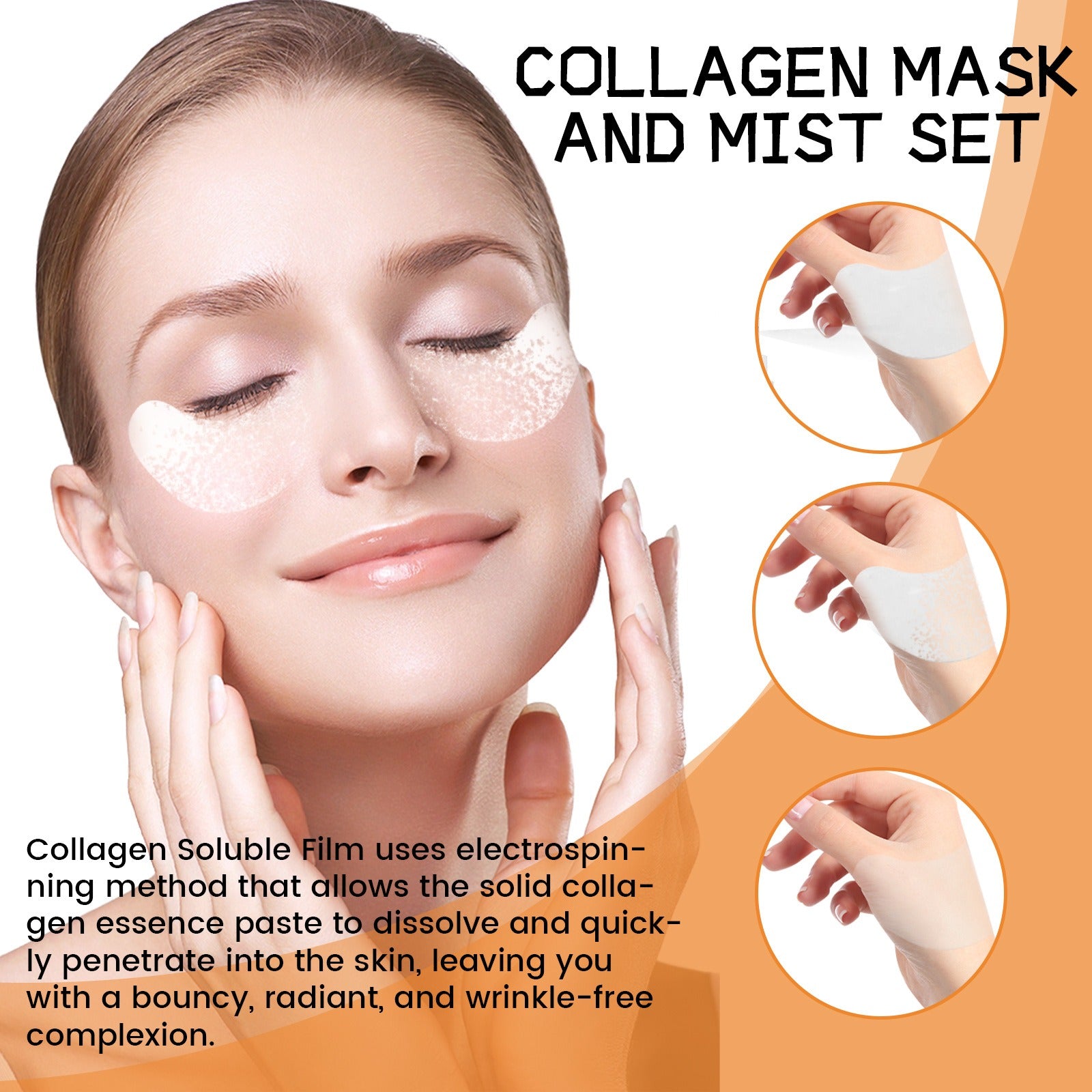 Collagen Eye Mask. Spray Set Anti aging anti wrinkle anti aging collagen hydrating and moisturizing