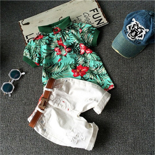 Children Clothing Sets Baby Boys  T Shirts+Shorts Pants