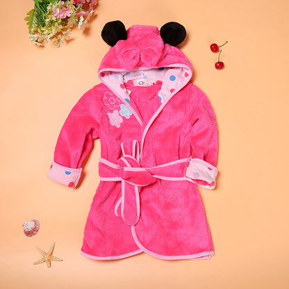 Boys and Girls Bathrobes Children's Cartoon Bathrobes Multicolor Home Pajamas