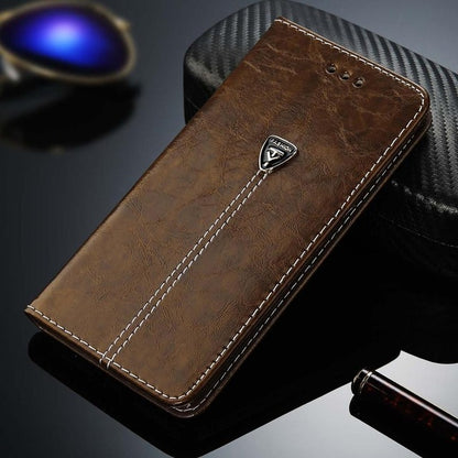 Men's Flip Leather Phone Case Wallet Card Slots Cases Cover For iPhone