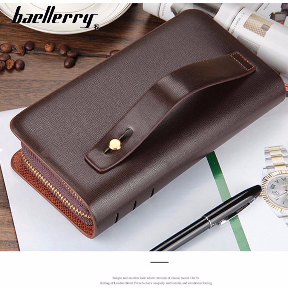 Men Wallets Long Wallet Cell Phone Pocket Card Holder