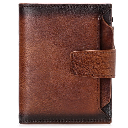 Men's short genuine leather wallet driver's license wallet father's day gift