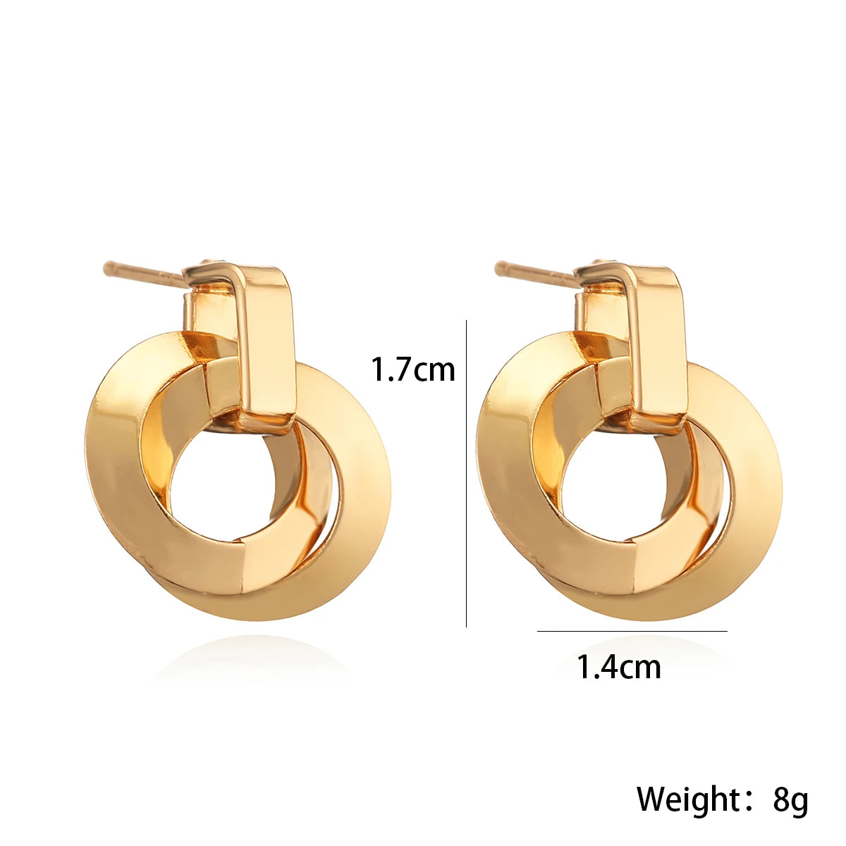 Geometric circle earrings for women