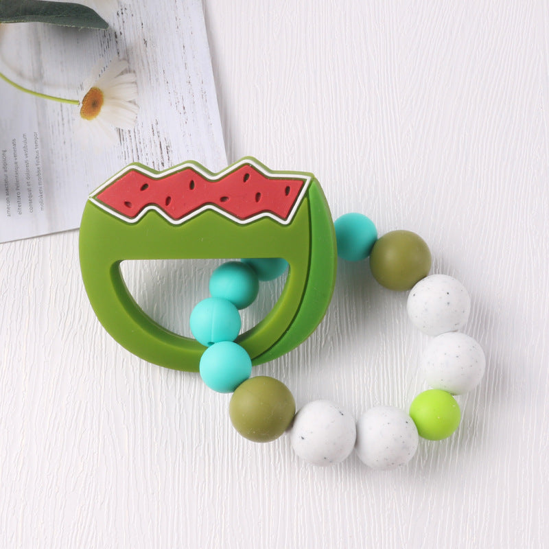 New baby cartoon fruit bracelet molar bracelet chewing teeth gum