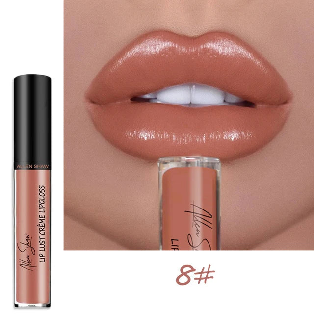 Nude Shiny Liquid Lip Glaze Matte Glitter Shimmer