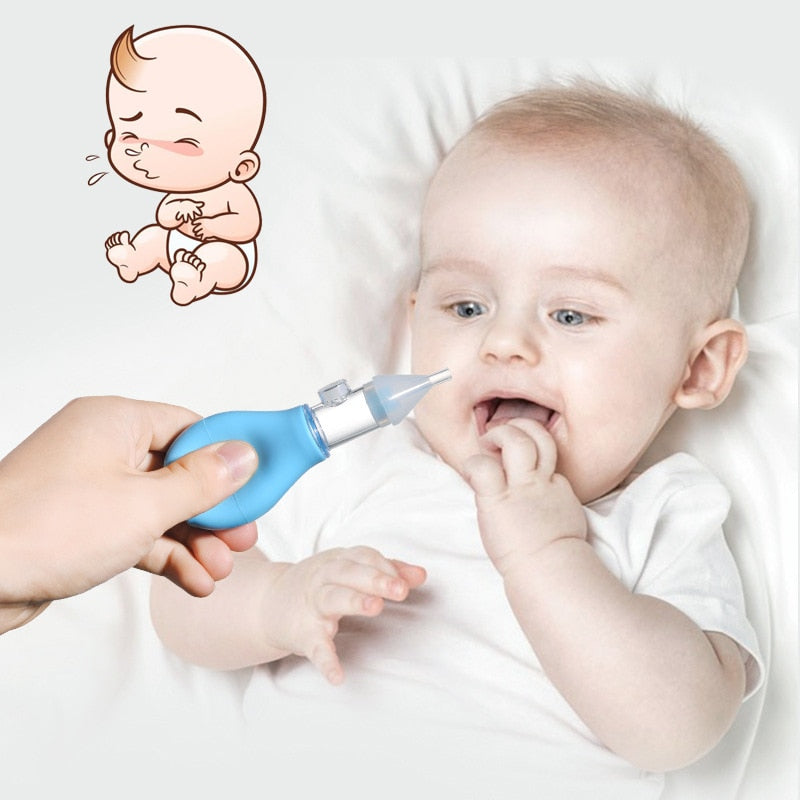 Infant silicone nasal aspirator pump type neonatal cold nasal mucus cleaner antibackflow