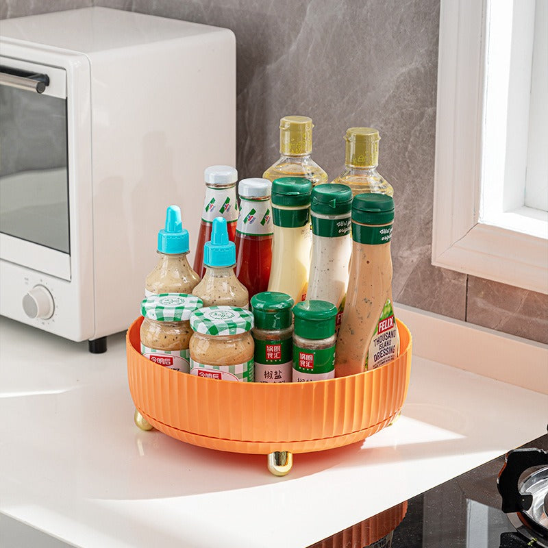 Multifunctional and rotatable cosmetic storage tray