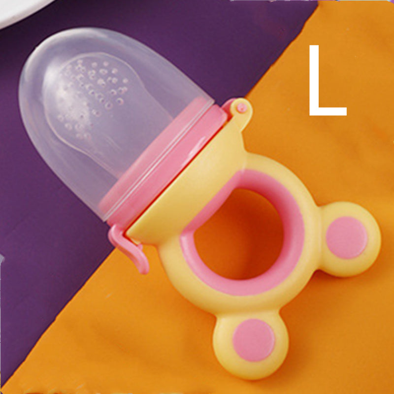 Baby  pacifier fruit and vegetable silicone baby nutrition fruit and vegetable mesh bag complementary food feeder