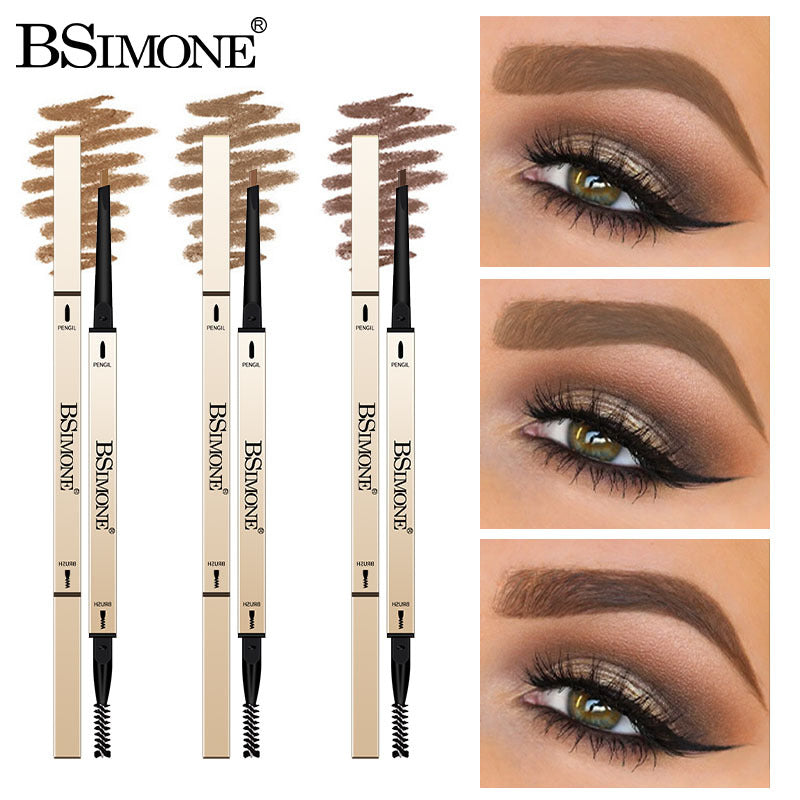 Eyebrow Pencil, Natural Waterproof Non-Fading Very Fine Three-Dimensional