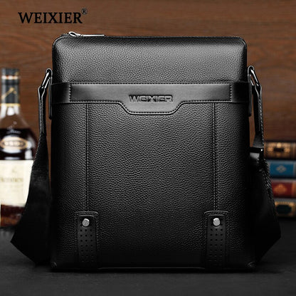 WEIXIER New Fashion PU Leather Men Messenger Bags