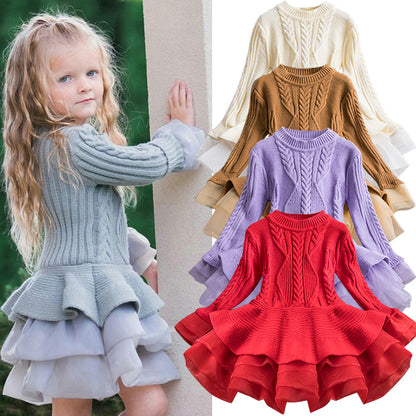 Girl Dress Christmas Party Long Sleeve Dresses For Girls New Year Clothing