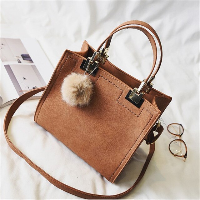 Handbag women casual tote bag  high quality Suede Leather