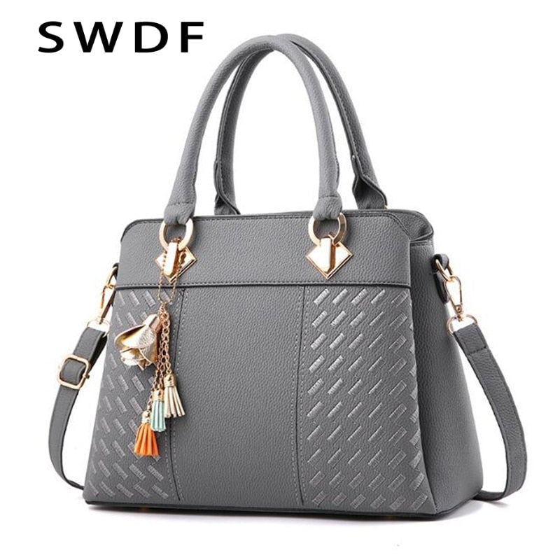 Women Handbags Tassel PU Leather