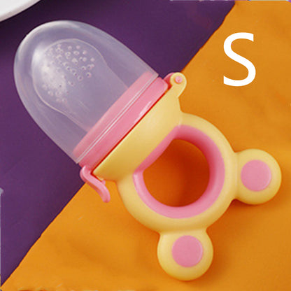 Baby  pacifier fruit and vegetable silicone baby nutrition fruit and vegetable mesh bag complementary food feeder