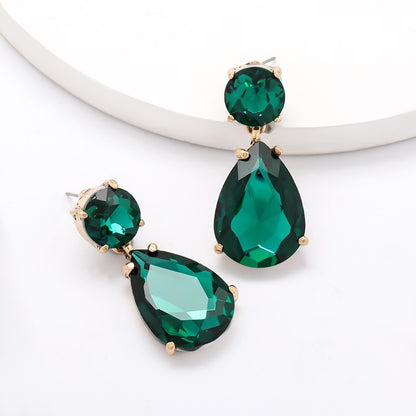 Drop-shaped alloy earrings for women