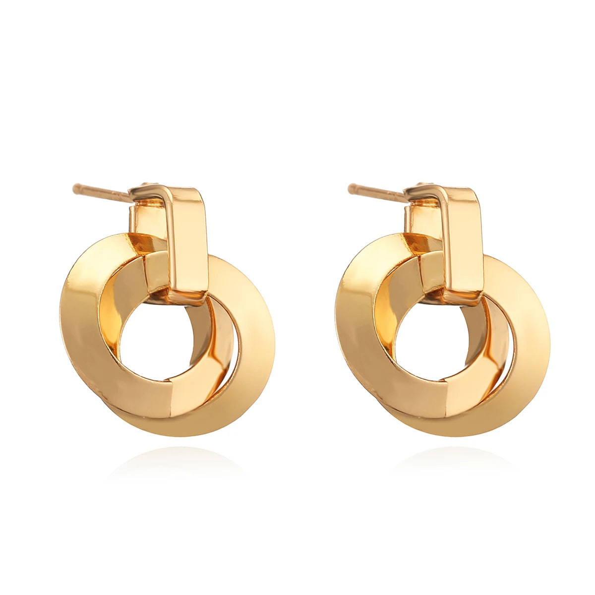 Geometric circle earrings for women