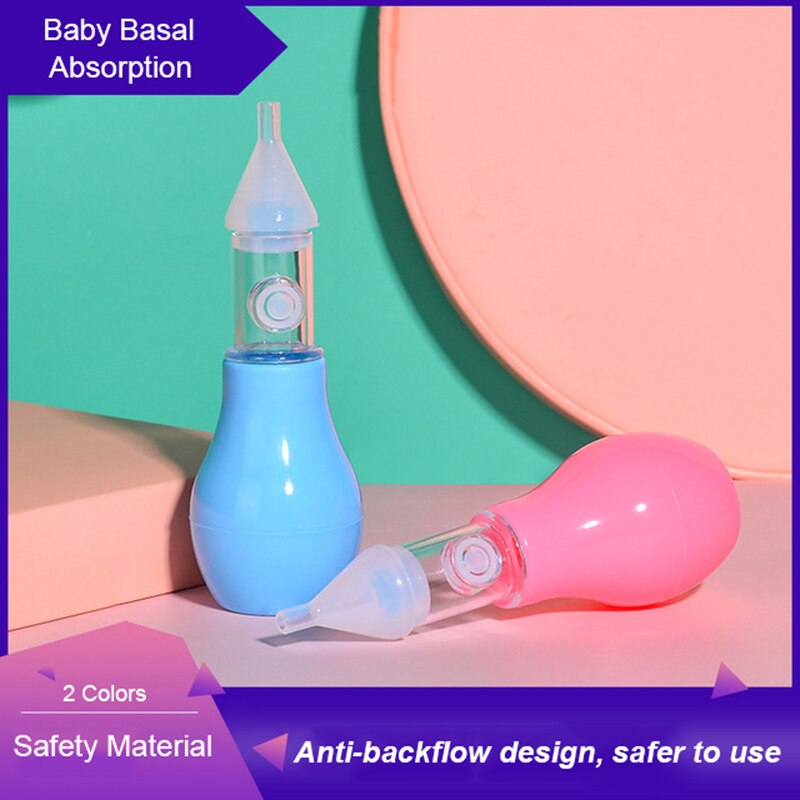 Infant silicone nasal aspirator pump type neonatal cold nasal mucus cleaner antibackflow