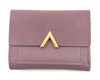 Matte Leather Small Women Wallet Luxury Brand