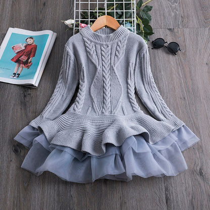 Girl Dress Christmas Party Long Sleeve Dresses For Girls New Year Clothing