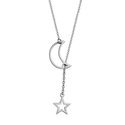 Star Moon Pendant Minimalist Necklace for Women