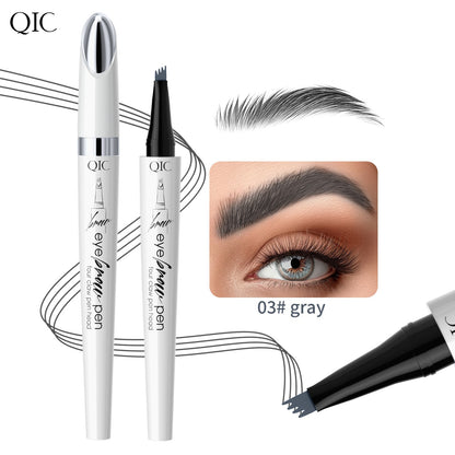 Ceramic white liquid four-claw eyebrow pencil wild eyebrow waterproof