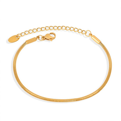 Gold-plated bracelet, simple and light luxury jewelry for women