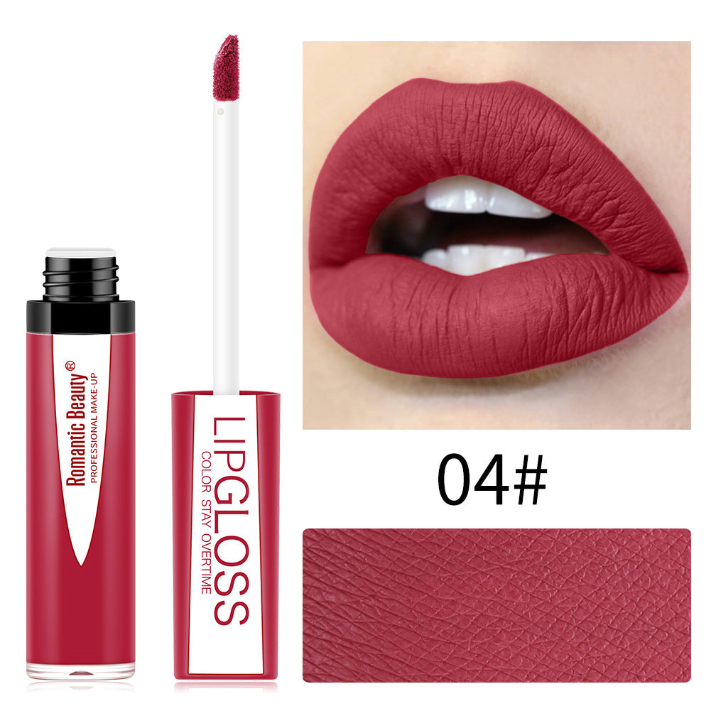 Waterproof Non-Stick Lip Glaze Portable Matte Texture Lip Gloss