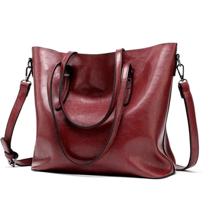 Women Leather Handbags Lady Large Tote Bag