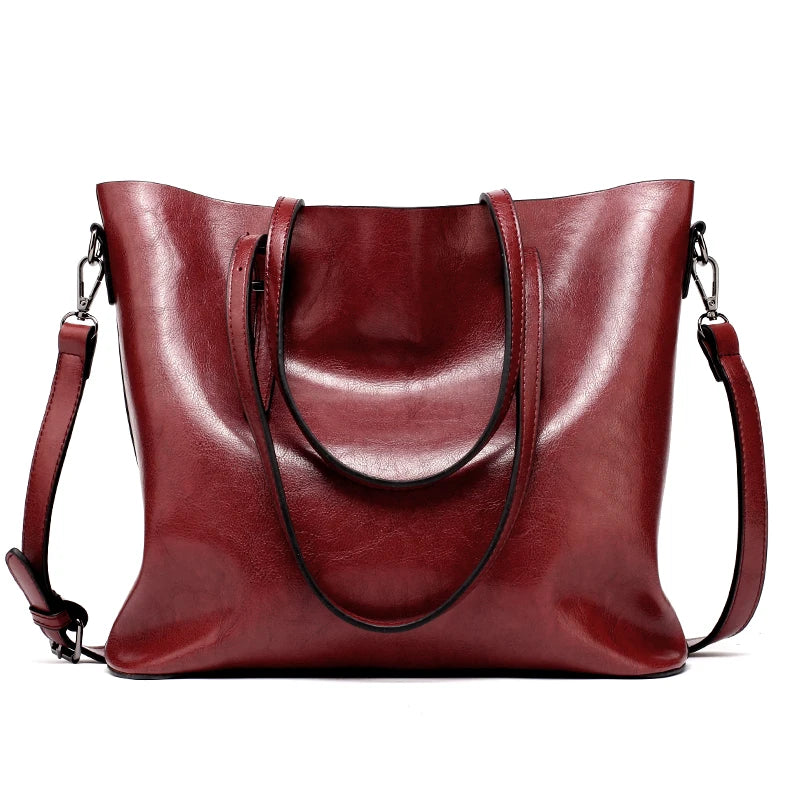 Women Leather Handbags Lady Large Tote Bag