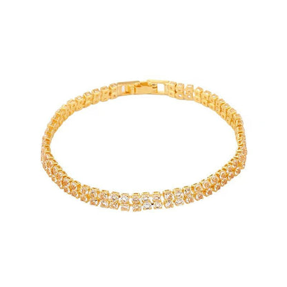 Diamond zircon couple bracelet