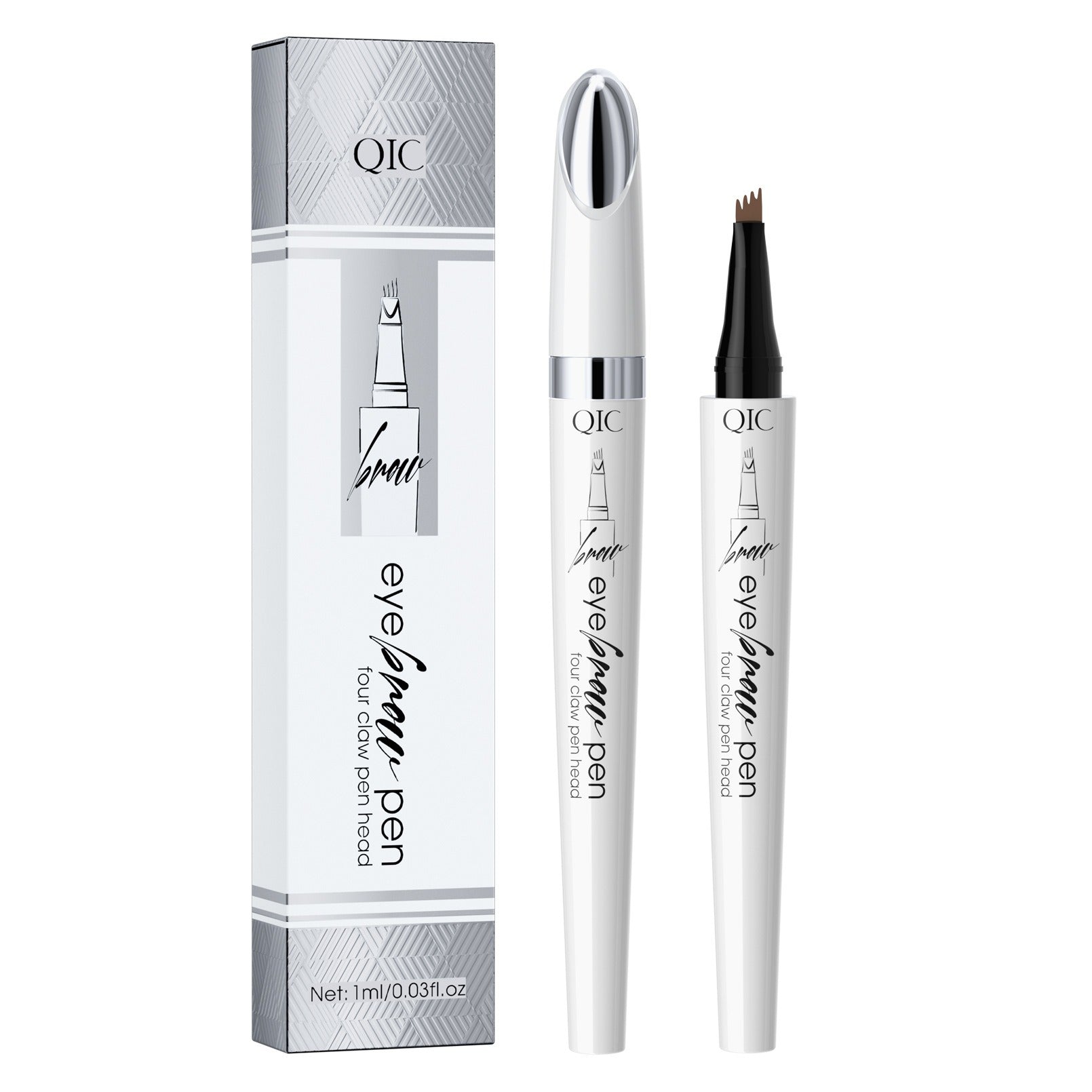 Ceramic white liquid four-claw eyebrow pencil wild eyebrow waterproof