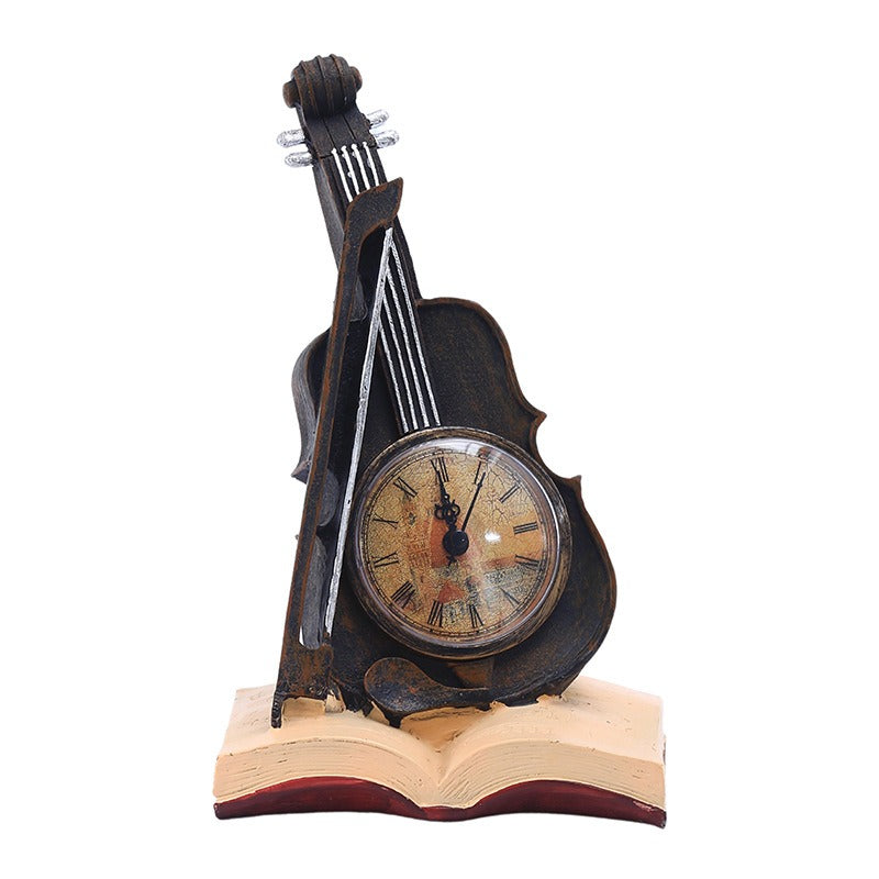 Books clocks violins decorative resin ornaments