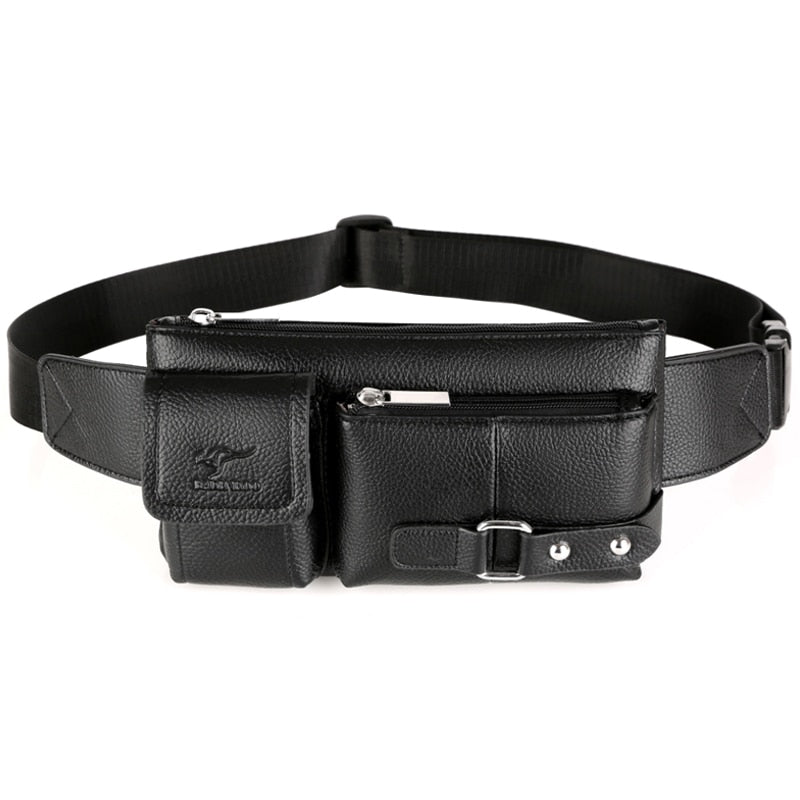 Waist Bag Men Leather Fanny Pack Chest Bag Male Casual Belt Bags Sling Crossbody Bum Bag Belly Waist Packs Heuptas