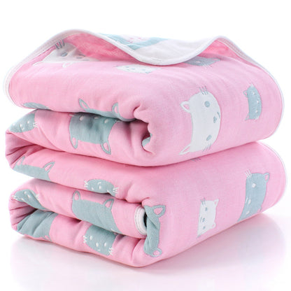 110*110cm Parent-child Baby Summer Bedding Sofa Quilt 100% Cotton Baby Blanket