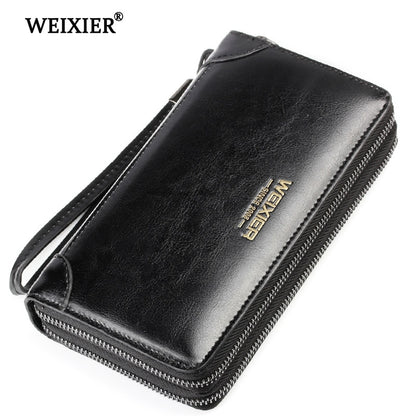 Brand Men's Wallet Men's Zipper Purse Leather