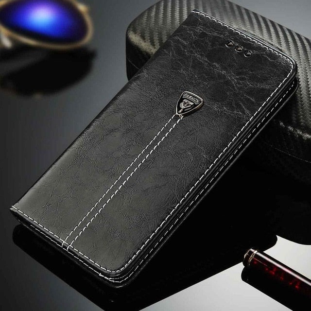 Men's Flip Leather Phone Case Wallet Card Slots Cases Cover For iPhone