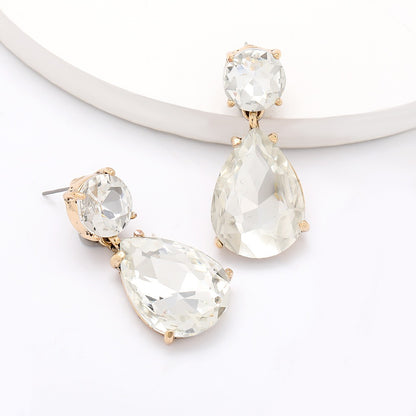 Drop-shaped alloy earrings for women