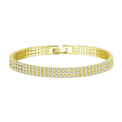 Diamond zircon couple bracelet