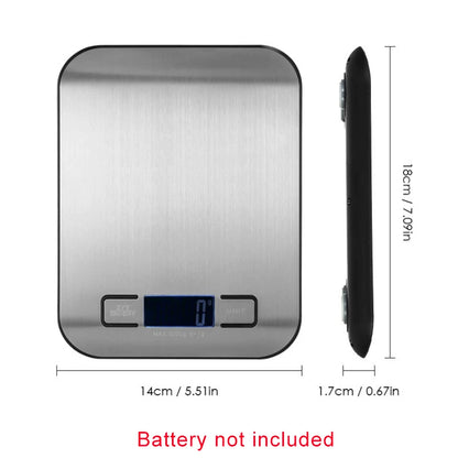 5/10KG Digital Kitchen Scale Stainless