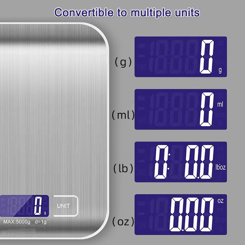 5/10KG Digital Kitchen Scale Stainless