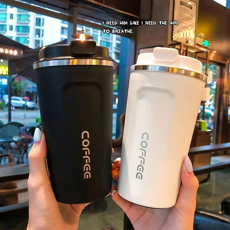 Stainless Steel Coffee Cup Travel Thermal Mug Leak-Proof Thermos