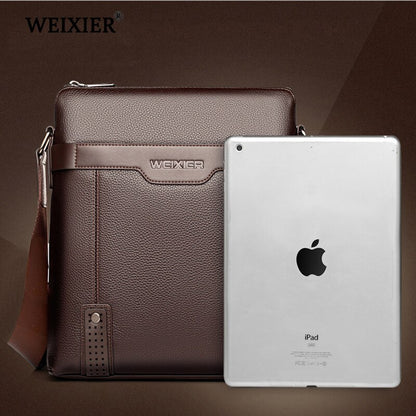 WEIXIER New Fashion PU Leather Men Messenger Bags